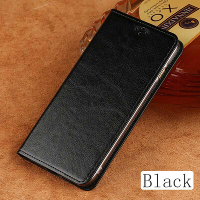 

Genuine Leather flip Case For Samsung S6 S7 S8 Plus Note 8 Oil wax Leather Suture Phone Cover
