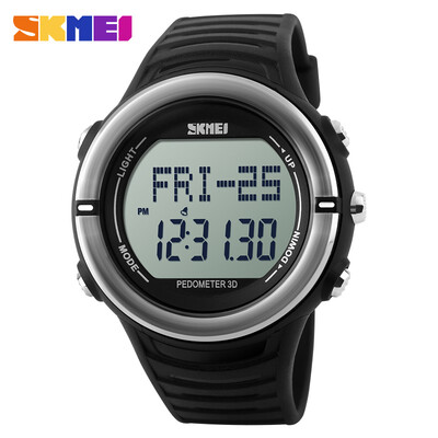 

Mens leisure electronic meter Multi-Functional Digital Sport Watch PedometerHeart Rate MonitorStopwatchAlarm