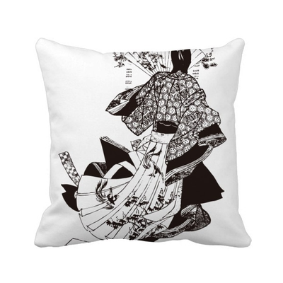 

Japan Traditional Culture Kimono Square Throw Pillow Insert Cushion Cover Home Sofa Decor Gift