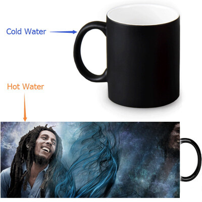 

Bob Marley Reggae Music 350ml12oz Heat Reveal Mug Color Change Coffee Cup Sensitive Morphing Mugs Magic Mug Milk Tea Cups