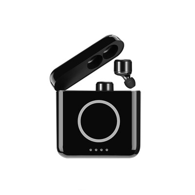 

AS X4T Bluetooth Headsets Dual Ears Wireless Mini Invisible Compact Subwoofer Noise Reduction Apple Android Phone Universal Support Wireless Charge Black