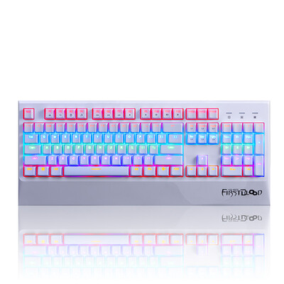 

Black Jazz (Ajazz) AK48 Blade Warrior RGB Symphony mechanical keyboard white black-axis backlight game computer notebook office keyboard