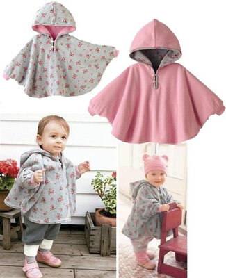 

Baby Two-Sided Wear Reversible Childrens Cape Outerwear Jacket Clothing Coat Velvet Cloak Hoodie Romper