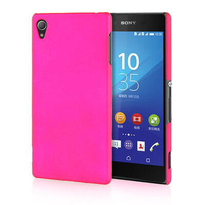 

MOONCASE Hard Rubberized Rubber Coating Devise Back ЧЕХОЛ ДЛЯ Sony Xperia Z4 Hot pink