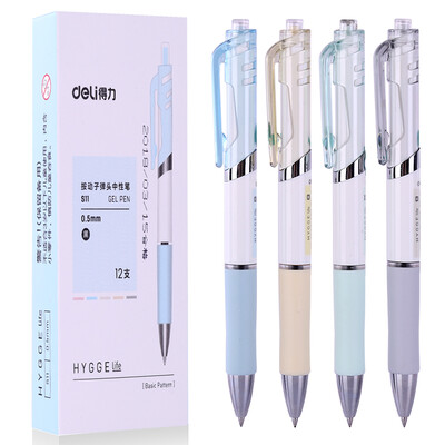 

Deli deli 12 05mm press the neutral pen bullet pen pen black S11