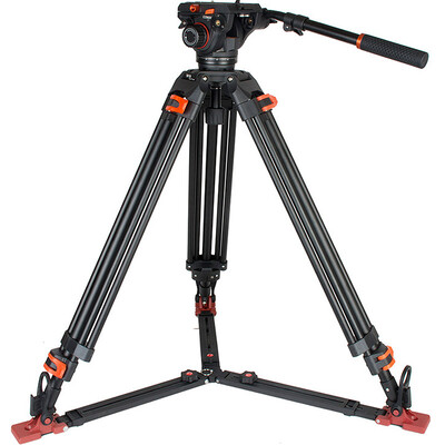 

Branch diffuse COMAN DF26 camera tripod professional bi-directional hydraulic damping head micro-movie wedding photography video