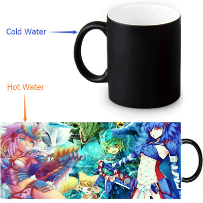 

Monster Hunter Manga 350ml/12oz Heat Reveal Mug Color Change Coffee Cup Sensitive Morphing Mugs Magic Mug Milk Tea Cups