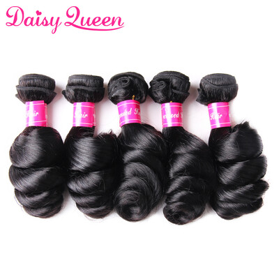 

Brazilian Loose Wave Virgin Hair 8A Unprocessed Loose Curly Human Hair 5 Bundles Deals Natural Black
