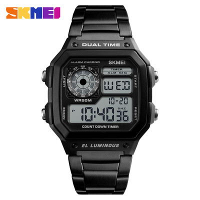

SKMEI Mens Multifunction Waterproof Luminous Electronic Watch Dual Time Zone Sports Watch