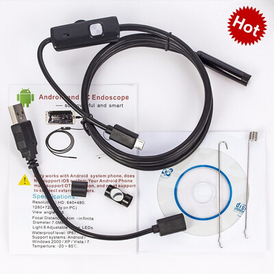 

1M2M5M 55mm Endoscope Camera USB Android Endoscope Waterproof 6 LED Borescope Inspection Camera For Android PC