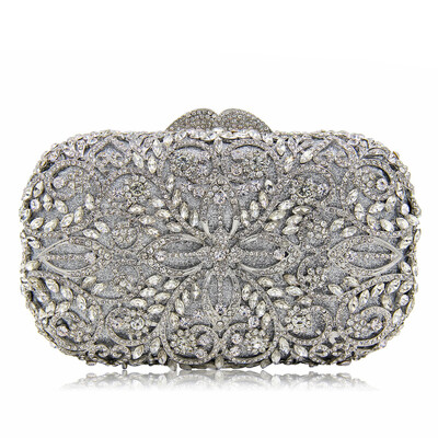 

Milisente Ёенщин золотые Вечерние сумки роскошь кристалл муфты леди цветок шаблон свадьбы сцепление мешок партии сцепление кошельк