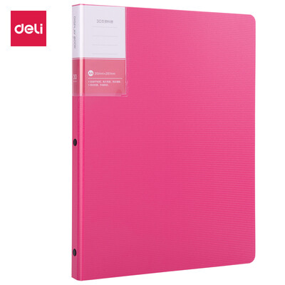 

Deli deli color A4 information booklet folder folder file management 5151-30 page red
