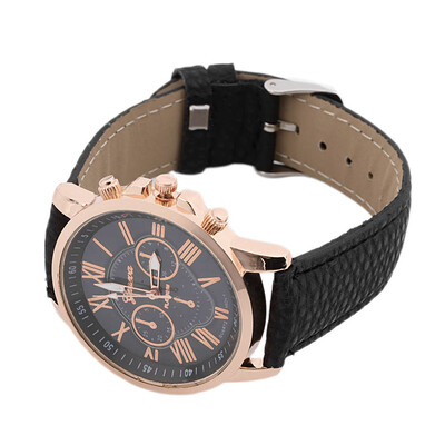

Chic Roman Numerals Analog Quartz Womens Faux Leather Wrist Watch Gift