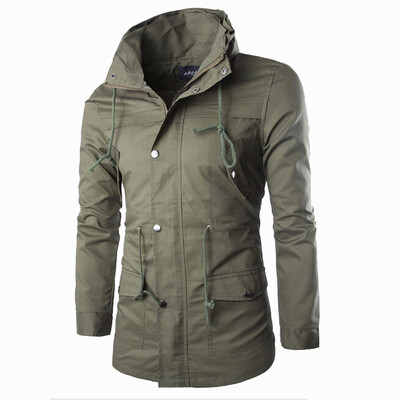 

Zogaa Pure Color Casual Double Collar Slim Men's Jacket