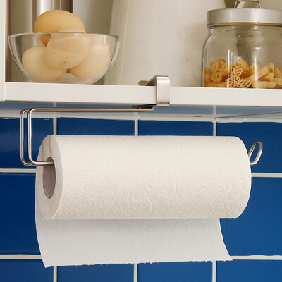 

Ou Runzhe paper towel rack stainless steel nail-free seamless cabinet paper towel storage rack hanging roll holder