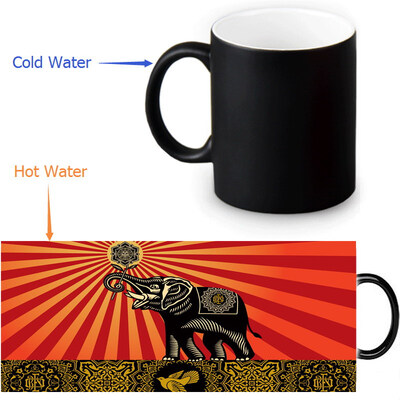 

Shepard Fairey Graffiti 350ml12oz Heat Reveal Mug Color Change Coffee Cup Sensitive Morphing Mugs Magic Mug Milk Tea Cups