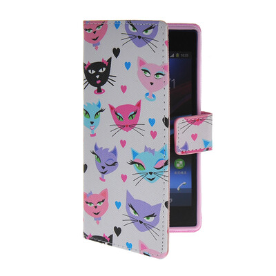 

MOONCASE Pattern Style Leather Side Flip Wallet Card Slot Pouch Stand Shell Back ЧЕХОЛ ДЛЯ Sony Xperia Z1 L39h