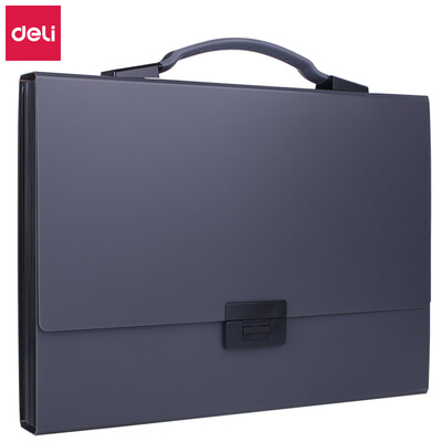 

Deli deli 13 soft rubber handle organ bag A4 affairs package student test paper bag gray 5245