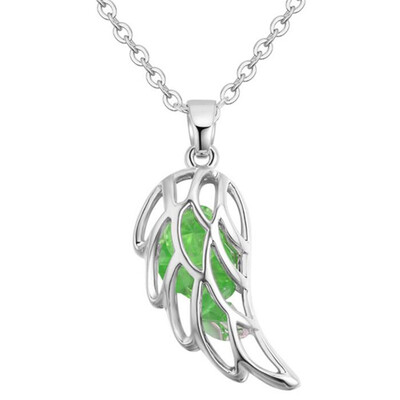 

Austrian Crystal Jewelry Pendant Necklaces Hollow Winged Women Fashion Accessories Rhinestone Bijoux Rose Gold Plated 28003