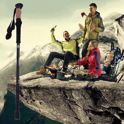 

3-Section Telescopic Aluminum Pole Sticks Alpenstock for Trekking Hiking