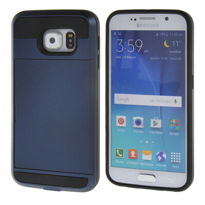 

MOONCASE ЧЕХОЛ ДЛЯ Samsung Galaxy S6 Soft Silicone Gel TPU Skin With Card Holder Protective Sapphire
