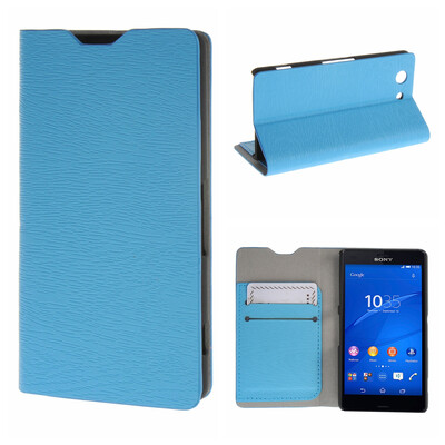

MOONCASE Sony Xperia Z3 Compact ( Z3 Mini ) ЧЕХОЛ ДЛЯ Flip Leather Wallet Card Holder Bracket Back Pouch Blue