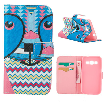 

MOONCASE Case for Samsung Galaxy Core Prime G360 Flip Leather Foldable Stand Feature Case Cover [Pattern series] /a05