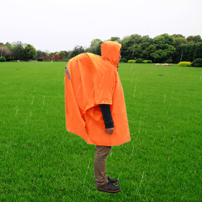 

Multi-function Unisex Raincoat Backpack Raincover Poncho Picnic Ground Mat