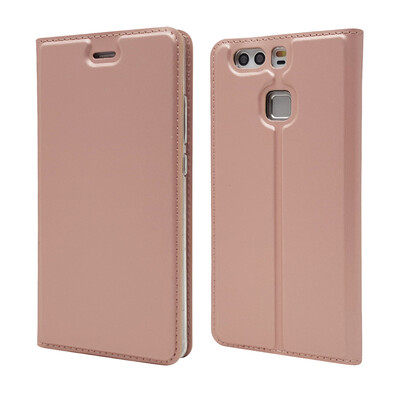 

Роскошный чехол Кошелек для HUAWEI P9 Высококачественная искусственная кожа с флип-крышкой Kickstand Anti-shock Полная защита