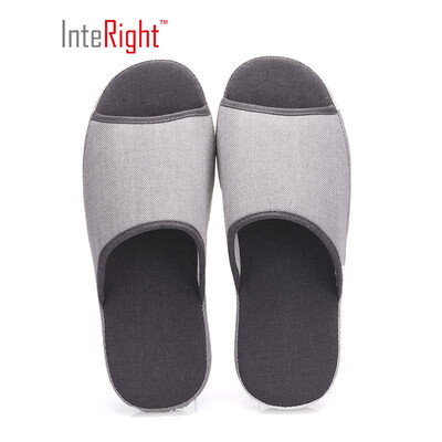 

INTERIGHT natural series open home slippers simple floor cotton slippers mens dark gray 41-42 IN1805