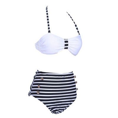 

Women' ExploSion ModelS Navy Blue White Cup Red SwimSuit Wind WaiSted Bikini
