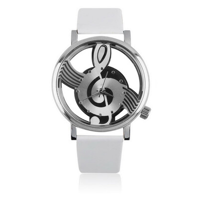 

Music Notation Womens Men Quartz Watches PU Leather Analog Wristwatch