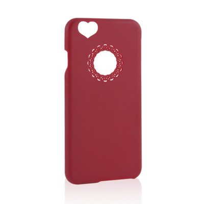 

NEW Ultra Slim Lovely Love Heart Phone Case Cover Skin For iPhone 6Plus WINE RED