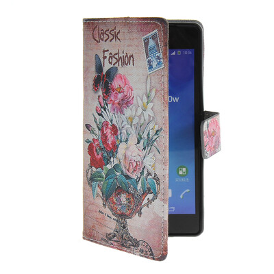 

MOONCASE Pattern Style Leather Side Flip Wallet Card Slot Pouch Stand Shell Back ЧЕХОЛ ДЛЯ Sony Xperia Z2