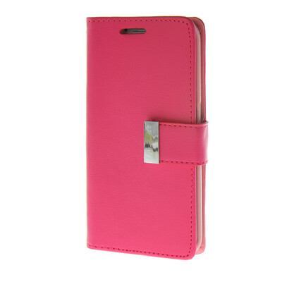 

MOONCASE Synthetic PU Leather чехол для Wallet Flip Card Slot Holster Pouch Stand Samsung Galaxy S6 Edge Hot pink