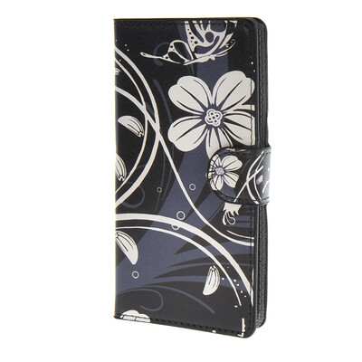 

MOONCASE цветок стиль Кожа боковой паз флип Бумажник карты Стенд Чехол чехол для LG C90 / a10