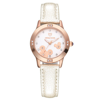 

Disney Disney ladies watch fashion personality Mickey head diamond-studded fashion student female leather belt Disney girl child watch 90238-6