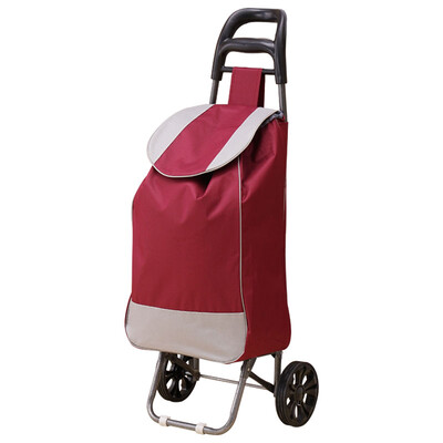 

Donghe DONGHE shopping cart shopping cart portable folding small cart luggage cart trolley cart stroller silent wheel increase Oxford cloth bag red