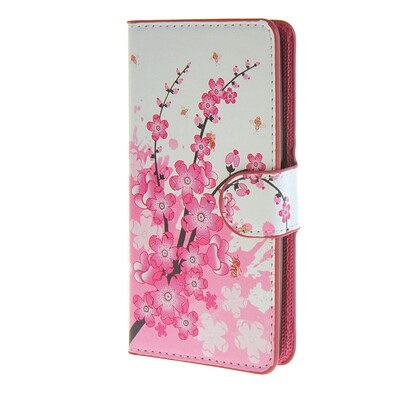 

MOONCASE цветка сливы Стиль Кожа боковой паз флип Бумажник карты Стенд Чехол чехол для LG Optimus C70 H440 / A04