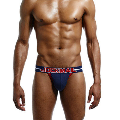 

JOCKMAIL Mens Underwear Thong Sexy Belt Cup Double Ding Pants Cotton Sweat Appeal Underwear GAY
