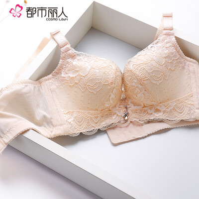 

Urban beauty embroidery no steel ring bra sexy lace gathered ladies bra underwear 2B6513 black 85C