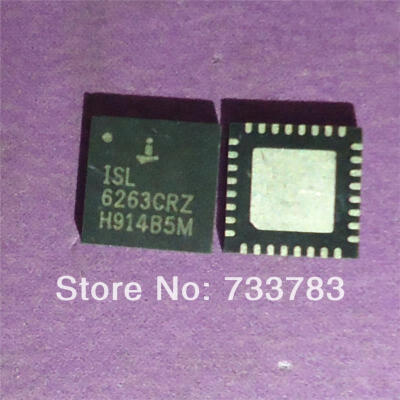 

10pcs/lot INTERSIL ISL6263CRZ 6263CRZ 5-Bit VID Single-Phase Voltage Regulator for IMVP-6+ Santa Rosa GPU Core