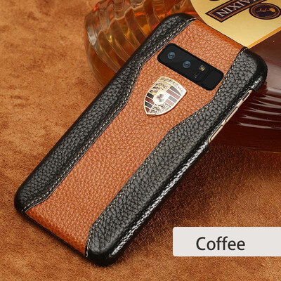 

LANGSIDI натуральный кожаный чехол для Samsung Note 8 Высокое качество Litchi Texture Car Logo Задняя обложка