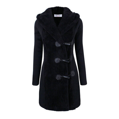 

CT&HF Women Winter Thickening Horn Hooded Coat