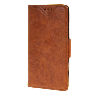 

MOONCASE Case for Samsung Galaxy E5 E500 Case Wallet Card Slot with Kickstand Flip Leather Back Case Cover Brown