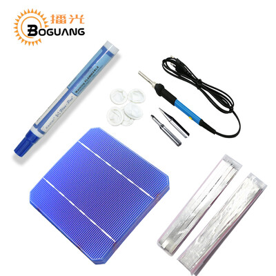 

Boguang Солнечный комплект DIY 125х125ММ 40шт Монокристаллических элементов Паяльная ручка Оловянная лента для 100вт панели