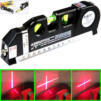 

Practical Laser Level Horizon Vertical Measure Tape wire infrared Cross Line Laser Level Tape Measure 25 m aluminum seat