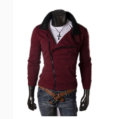 

Zogaa Mens Hoodie Many Zipper Double Stand Callar Nap