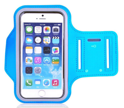 

Водонепроницаемый синий спортивный браслет с держателем для ключей для iPhone 7 Plus, 6 Plus, 6S Plus (5,5 дюйма), Galaxy S6 / S5, Note 4 Bundle