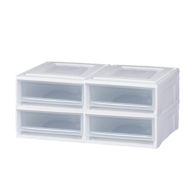 

Alice IRIS Drawer Storage Box Storage Box Storage Box BC500S White 4 Pack